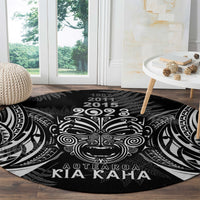New Zealand Rugby Round Carpet 2023 World Cup Aotearoa Haka Face LT7 - Polynesian Pride