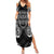 Custom New Zealand Rugby Summer Maxi Dress 2023 World Cup Aotearoa Haka Face LT7 Women Black - Polynesian Pride