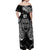 New Zealand Rugby Off Shoulder Maxi Dress 2023 World Cup Aotearoa Create History LT7 - Polynesian Pride