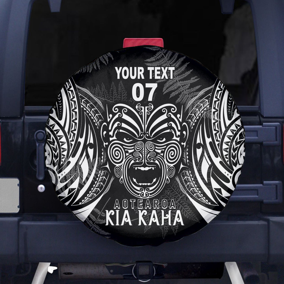 New Zealand Rugby Spare Tire Cover 2023 World Cup Aotearoa Create History LT7 Black - Polynesian Pride