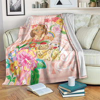 Aloha Hawaii Blanket Kawaii Mele Kalikimaka - Pastel Fever LT7 Peach - Polynesian Pride