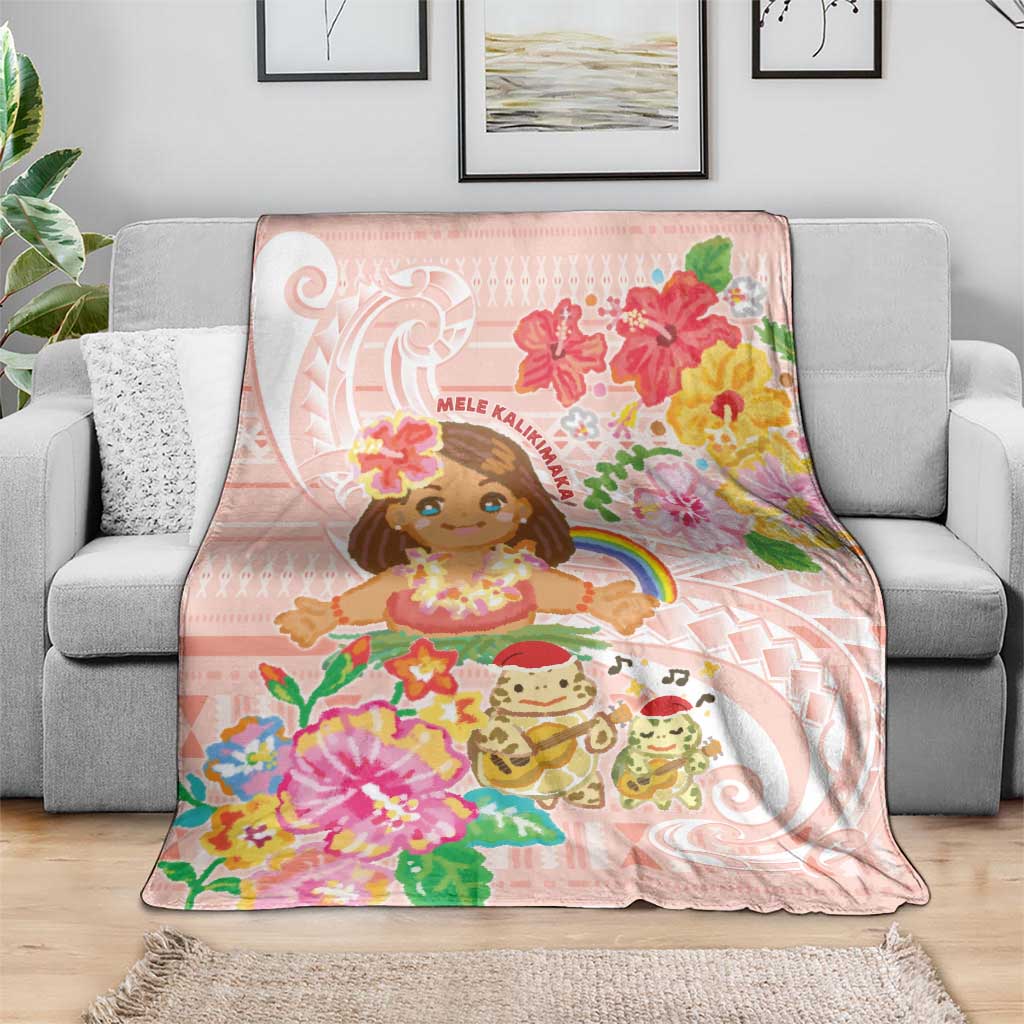 Aloha Hawaii Blanket Kawaii Mele Kalikimaka - Pastel Fever LT7 - Polynesian Pride