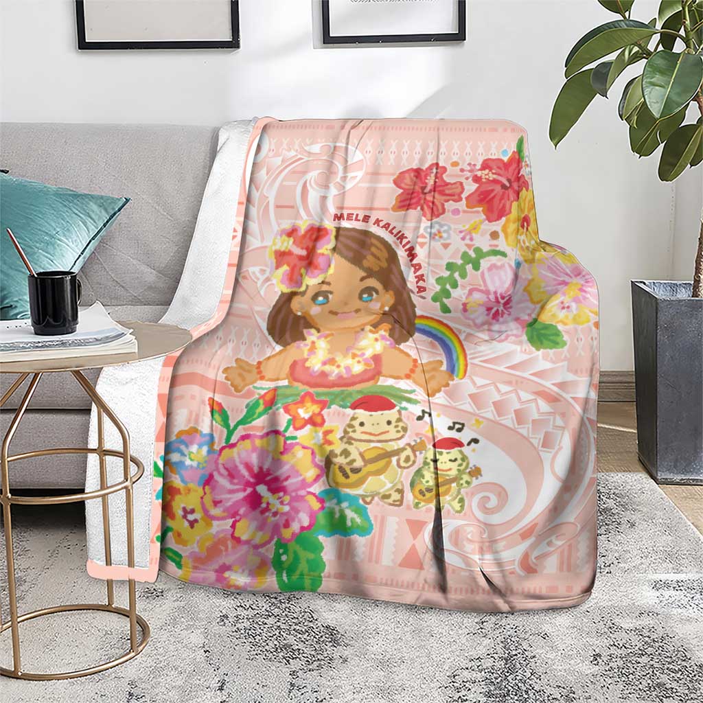 Aloha Hawaii Blanket Kawaii Mele Kalikimaka - Pastel Fever LT7 - Polynesian Pride