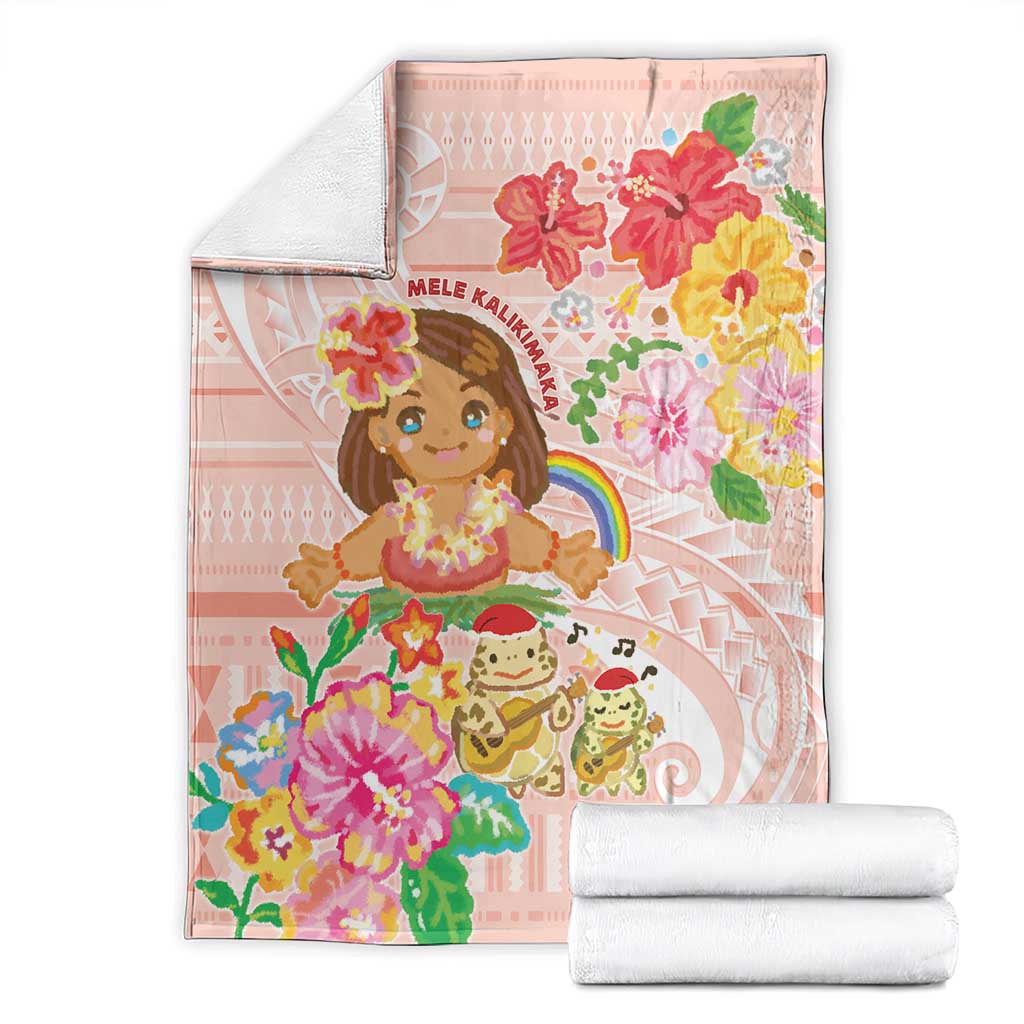 Aloha Hawaii Blanket Kawaii Mele Kalikimaka - Pastel Fever LT7 - Polynesian Pride