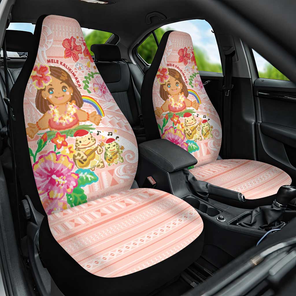 Aloha Hawaii Car Seat Cover Kawaii Mele Kalikimaka - Pastel Fever LT7 One Size Peach - Polynesian Pride