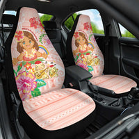 Aloha Hawaii Car Seat Cover Kawaii Mele Kalikimaka - Pastel Fever LT7 One Size Peach - Polynesian Pride