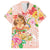 Aloha Hawaii Family Matching Off Shoulder Maxi Dress and Hawaiian Shirt Kawaii Mele Kalikimaka - Pastel Fever