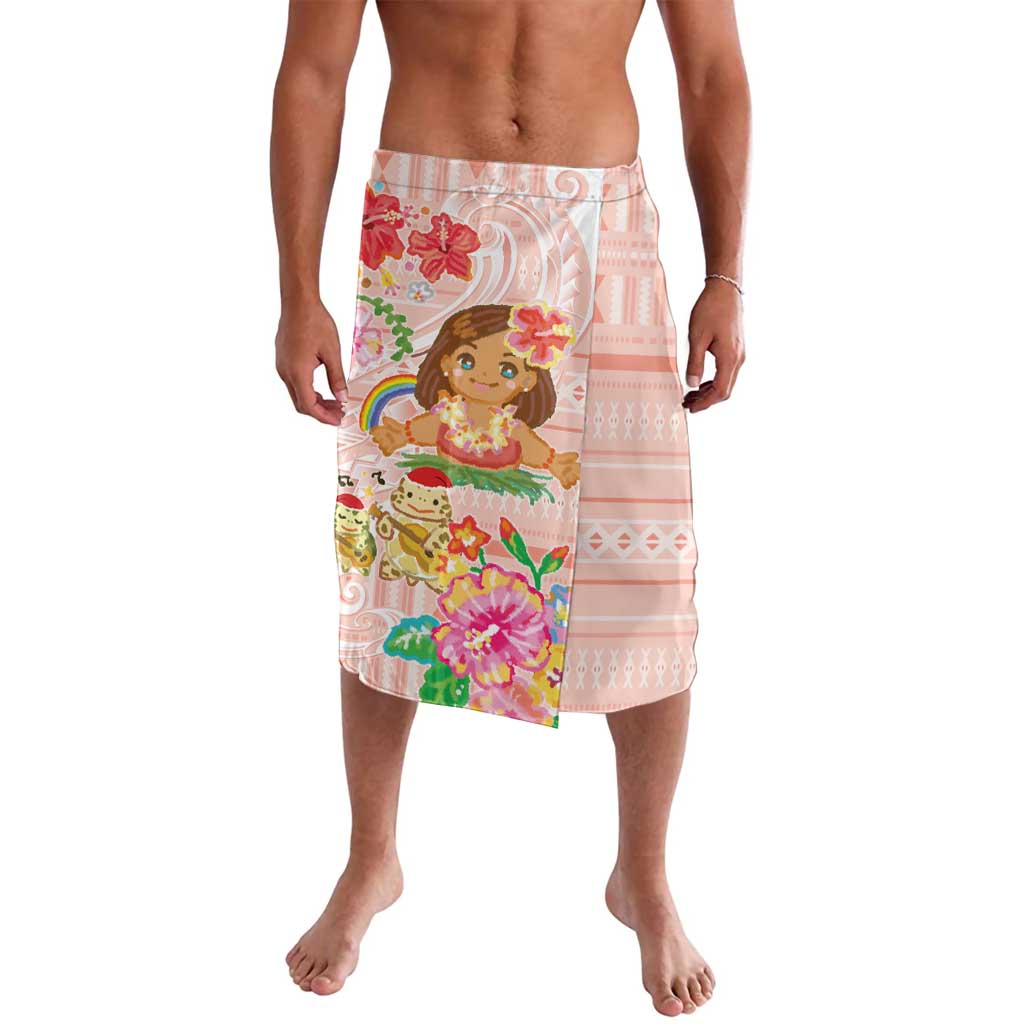 Aloha Hawaii Lavalava Kawaii Mele Kalikimaka - Pastel Fever LT7 Peach - Polynesian Pride