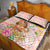 Aloha Hawaii Quilt Bed Set Kawaii Mele Kalikimaka - Pastel Fever