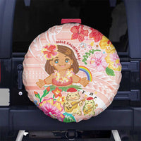 Aloha Hawaii Spare Tire Cover Kawaii Mele Kalikimaka - Pastel Fever LT7 - Polynesian Pride
