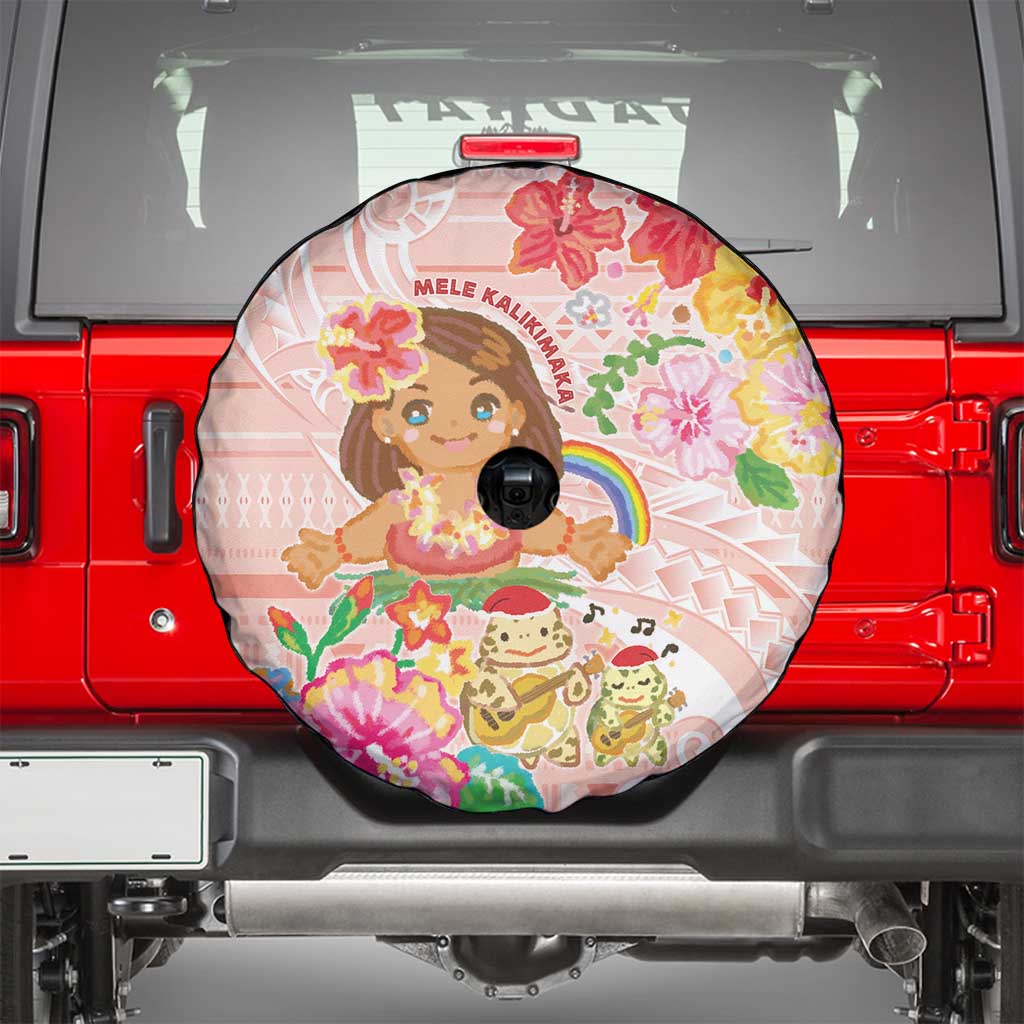 Aloha Hawaii Spare Tire Cover Kawaii Mele Kalikimaka - Pastel Fever LT7 - Polynesian Pride