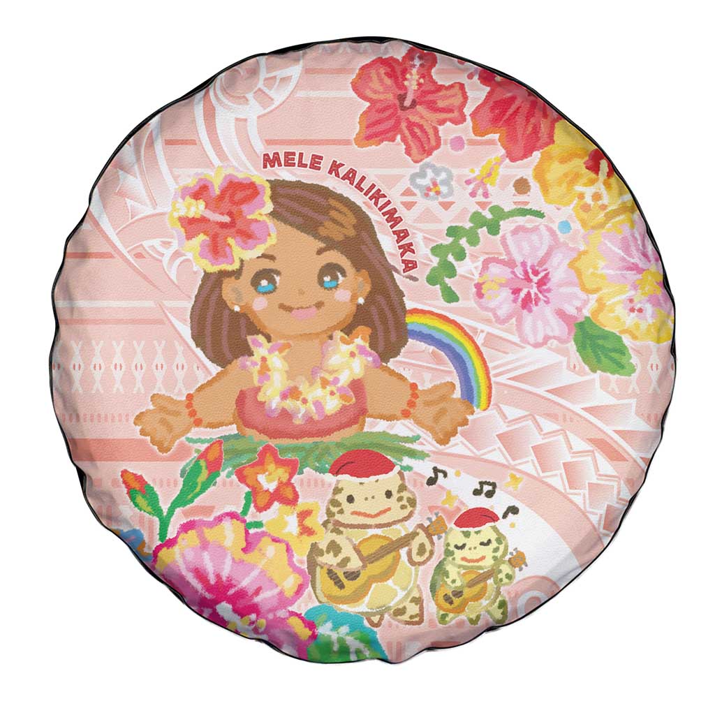 Aloha Hawaii Spare Tire Cover Kawaii Mele Kalikimaka - Pastel Fever LT7 - Polynesian Pride