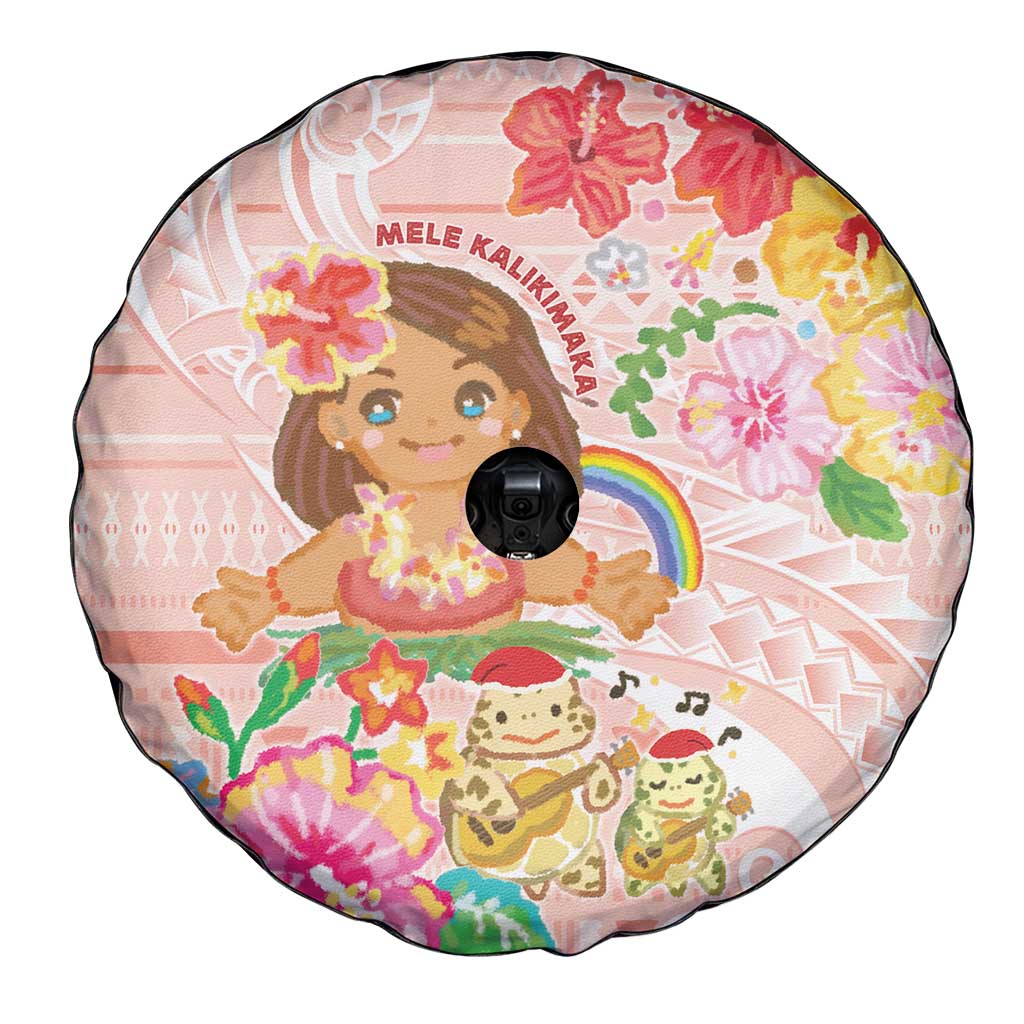 Aloha Hawaii Spare Tire Cover Kawaii Mele Kalikimaka - Pastel Fever LT7 - Polynesian Pride