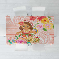 Aloha Hawaii Tablecloth Kawaii Mele Kalikimaka - Pastel Fever LT7 Peach - Polynesian Pride