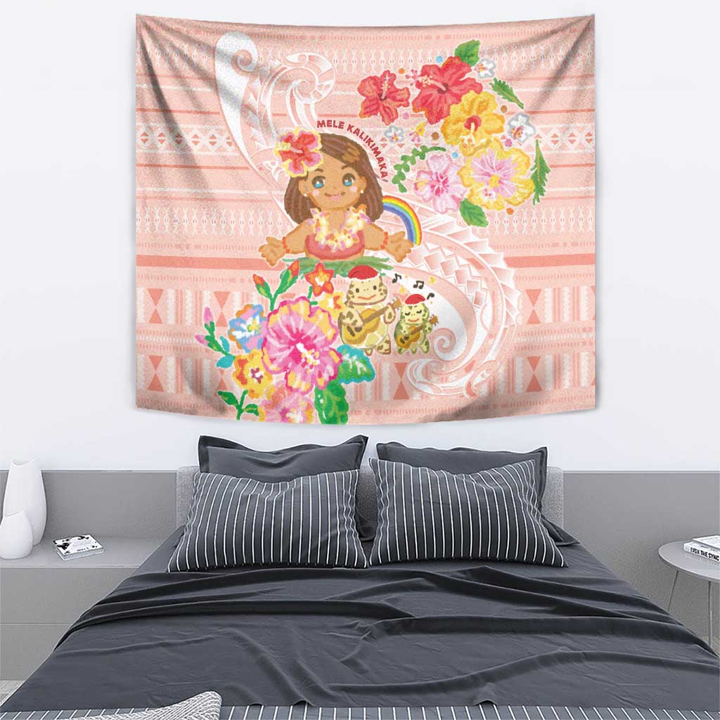 Aloha Hawaii Tapestry Kawaii Mele Kalikimaka - Pastel Fever LT7 - Polynesian Pride