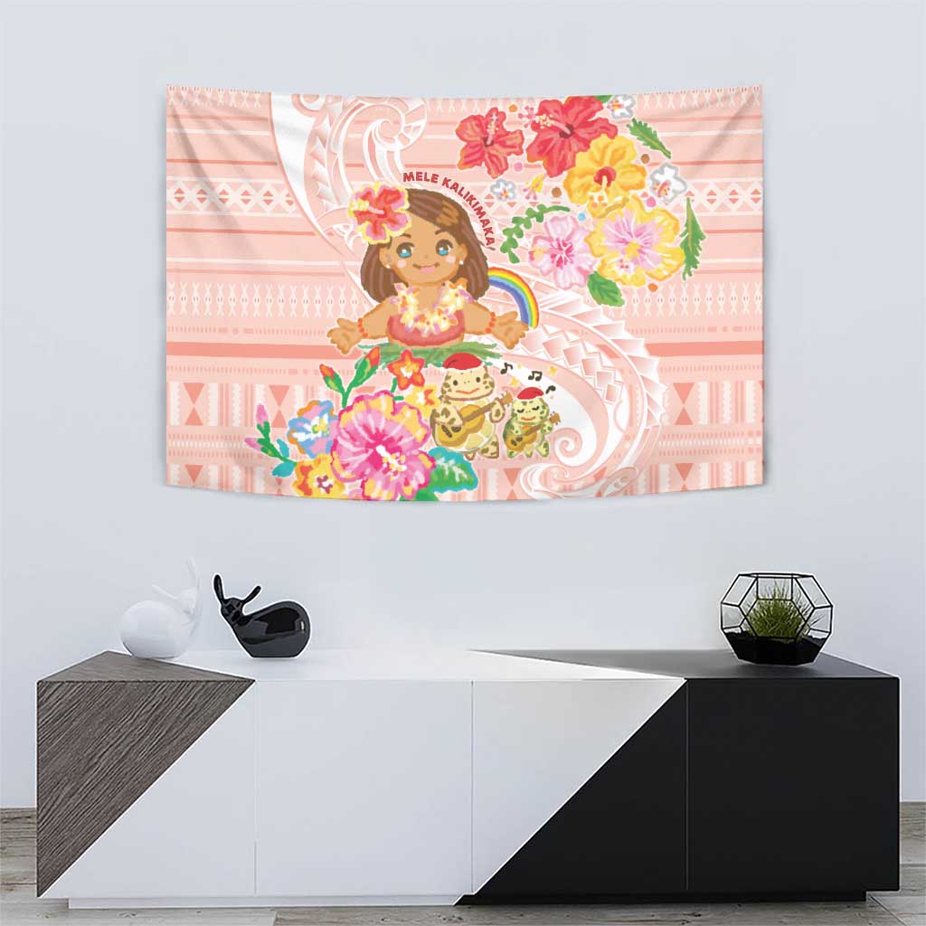 Aloha Hawaii Tapestry Kawaii Mele Kalikimaka - Pastel Fever LT7 - Polynesian Pride