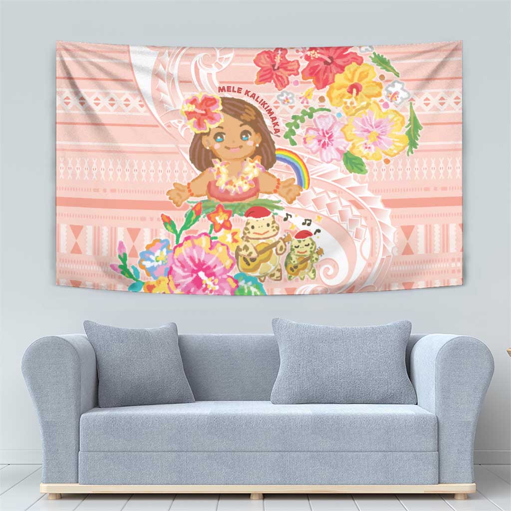 Aloha Hawaii Tapestry Kawaii Mele Kalikimaka - Pastel Fever LT7 - Polynesian Pride