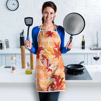 Orange Palaka Hawaii Aloha Apron Koi Pond Mix Japanese Maple LT7 - Polynesian Pride
