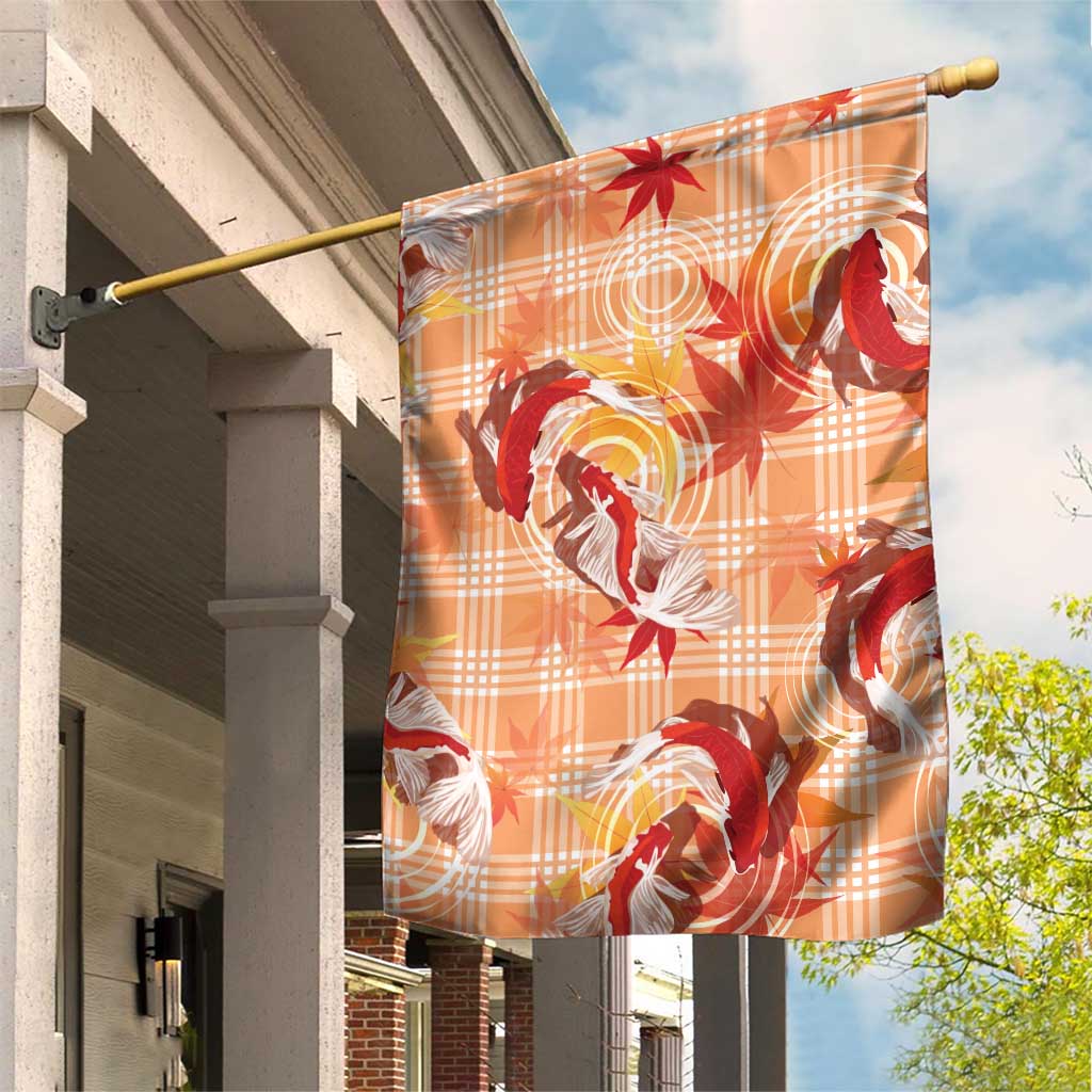Orange Palaka Hawaii Aloha Garden Flag Koi Pond Mix Japanese Maple LT7 House Flag Orange - Polynesian Pride