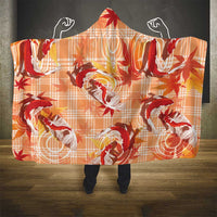 Orange Palaka Hawaii Aloha Hooded Blanket Koi Pond Mix Japanese Maple LT7 - Polynesian Pride