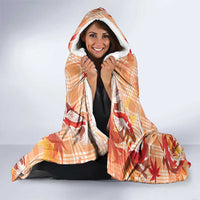 Orange Palaka Hawaii Aloha Hooded Blanket Koi Pond Mix Japanese Maple LT7 - Polynesian Pride
