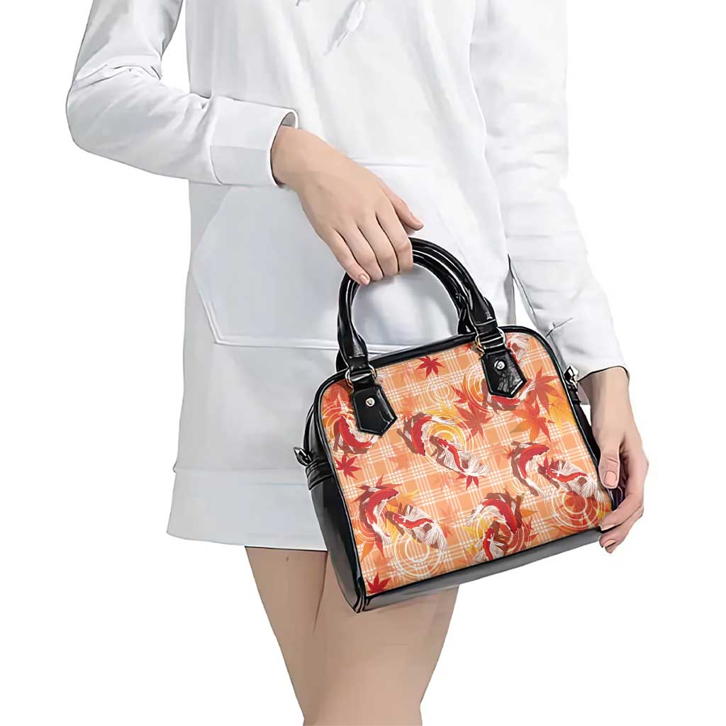 Orange Palaka Hawaii Aloha Shoulder Handbag Koi Pond Mix Japanese Maple LT7 - Polynesian Pride