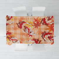 Orange Palaka Hawaii Aloha Tablecloth Koi Pond Mix Japanese Maple LT7 Orange - Polynesian Pride