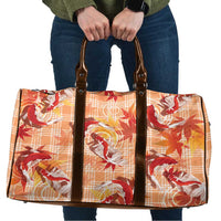 Orange Palaka Hawaii Aloha Travel Bag Koi Pond Mix Japanese Maple LT7 Orange - Polynesian Pride