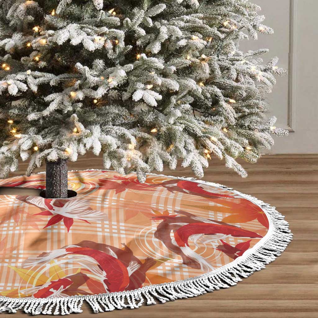 Orange Palaka Hawaii Aloha Tree Skirt Koi Pond Mix Japanese Maple LT7 - Polynesian Pride