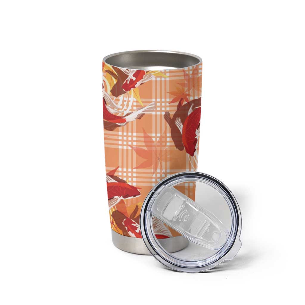 Orange Palaka Hawaii Aloha Tumbler Cup Koi Pond Mix Japanese Maple LT7 - Polynesian Pride