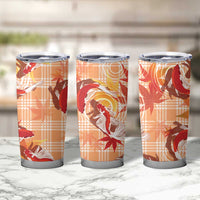 Orange Palaka Hawaii Aloha Tumbler Cup Koi Pond Mix Japanese Maple LT7 - Polynesian Pride