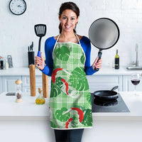 Lime Palaka Hawaii Aloha Apron Koi Pond Mix Monstera LT7 - Polynesian Pride