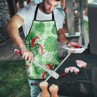 Lime Palaka Hawaii Aloha Apron Koi Pond Mix Monstera LT7 - Polynesian Pride