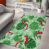 Lime Palaka Hawaii Aloha Area Rug Koi Pond Mix Monstera LT7 - Polynesian Pride
