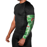 Lime Palaka Hawaii Aloha Arm Sleeves Koi Pond Mix Monstera LT7 - Polynesian Pride