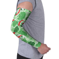 Lime Palaka Hawaii Aloha Arm Sleeves Koi Pond Mix Monstera LT7 - Polynesian Pride