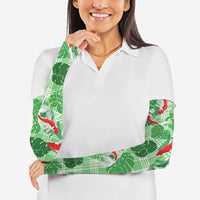 Lime Palaka Hawaii Aloha Arm Sleeves Koi Pond Mix Monstera LT7 - Polynesian Pride