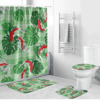 Lime Palaka Hawaii Aloha Bathroom Set Koi Pond Mix Monstera LT7 Bathroom Set (4 pcs) Lime Green - Polynesian Pride