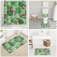 Lime Palaka Hawaii Aloha Bathroom Set Koi Pond Mix Monstera LT7 - Polynesian Pride