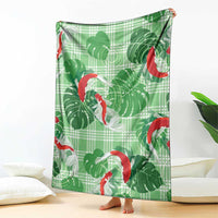 Lime Palaka Hawaii Aloha Blanket Koi Pond Mix Monstera LT7 - Polynesian Pride