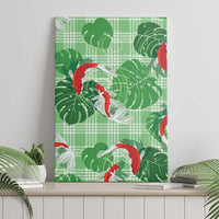 Lime Palaka Hawaii Aloha Canvas Wall Art Koi Pond Mix Monstera LT7 - Polynesian Pride