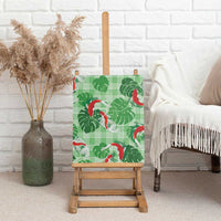 Lime Palaka Hawaii Aloha Canvas Wall Art Koi Pond Mix Monstera LT7 - Polynesian Pride