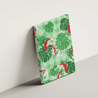 Lime Palaka Hawaii Aloha Canvas Wall Art Koi Pond Mix Monstera LT7 - Polynesian Pride