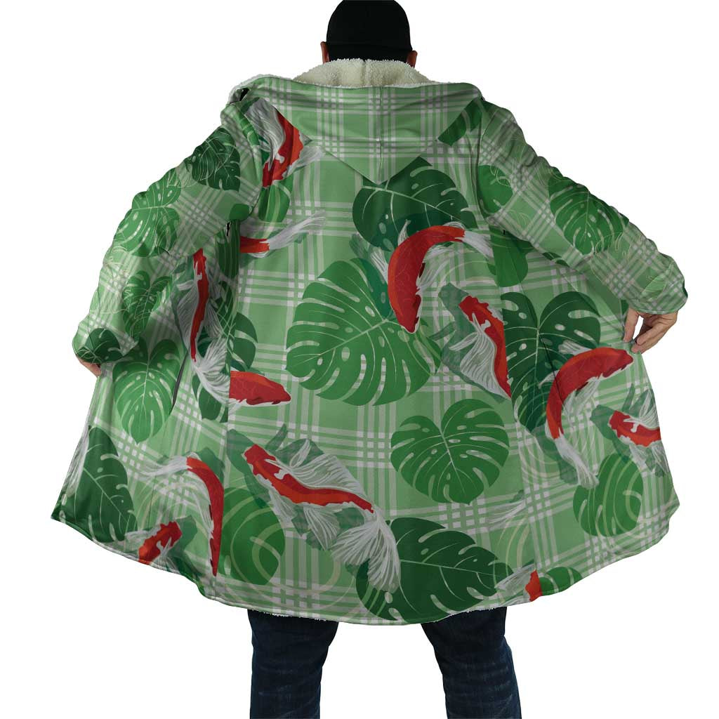 Lime Palaka Hawaii Aloha Cloak Koi Pond Mix Monstera LT7 - Polynesian Pride