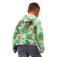 Lime Palaka Hawaii Aloha Kid Hoodie Koi Pond Mix Monstera LT7 - Polynesian Pride