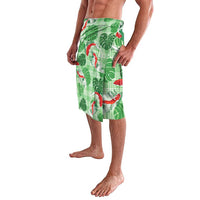 Lime Palaka Hawaii Aloha Lavalava Koi Pond Mix Monstera LT7 - Polynesian Pride