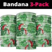 Lime Palaka Hawaii Aloha Neck Gaiter Koi Pond Mix Monstera LT7 package One Size: 25*50cm Lime Green - Polynesian Pride