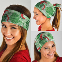 Lime Palaka Hawaii Aloha Neck Gaiter Koi Pond Mix Monstera LT7 - Polynesian Pride