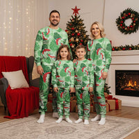Lime Palaka Hawaii Aloha Christmas Pajama Set Koi Pond Mix Monstera LT7 - Polynesian Pride