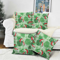 Lime Palaka Hawaii Aloha Pillow Cover Koi Pond Mix Monstera LT7 - Polynesian Pride